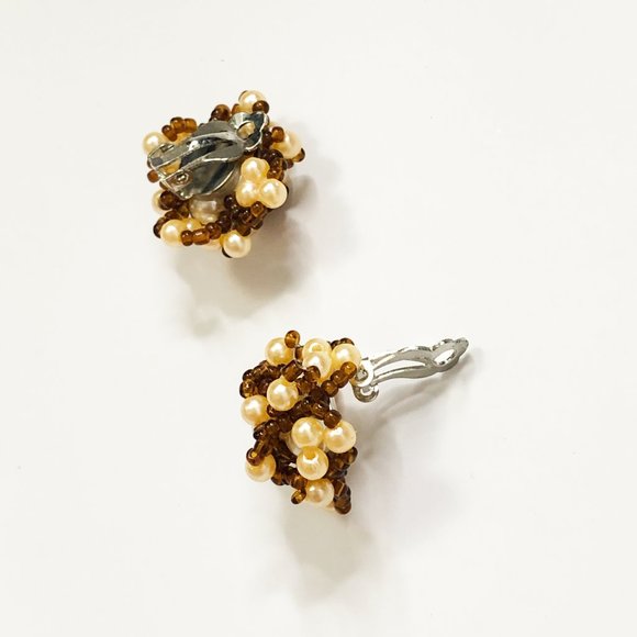 19mm Flowerlissima Handcrafted Bead Clip Earrings - Picture 7 of 7